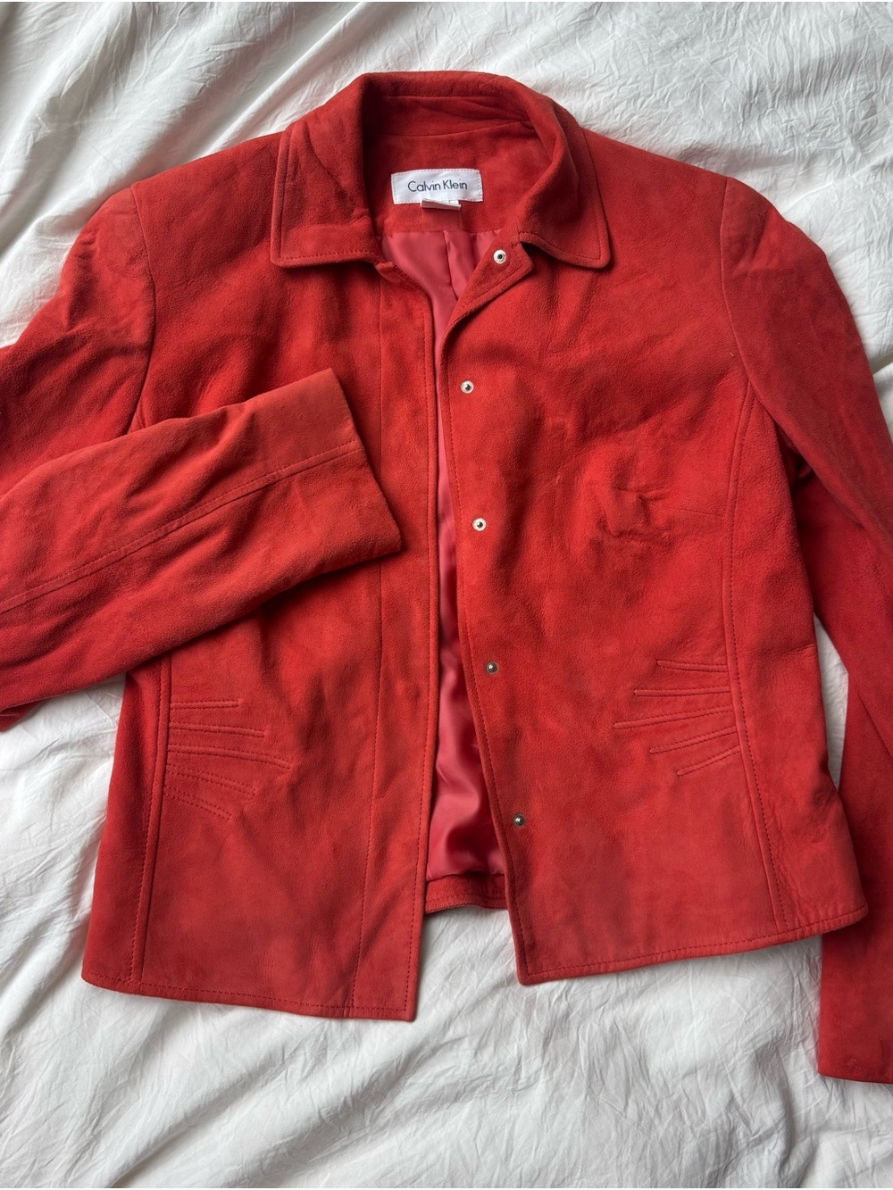 Calvin Klein Suede Jacket - 100% Leather